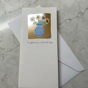 Sunflowers in French Vase Finishing Touch by American Greetings Card w/ Envelope